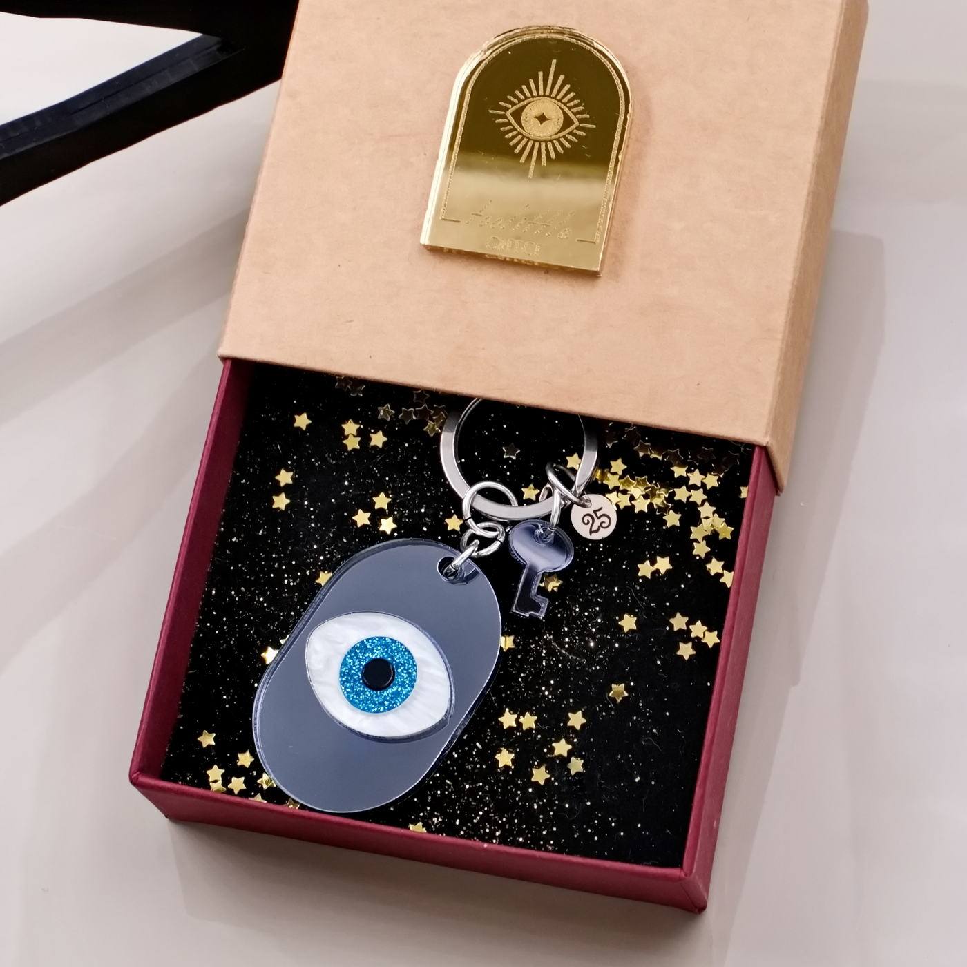 Lucky Keyring with Evil Eye in a Box — Pendants & charms from Toolittle — additional view 3