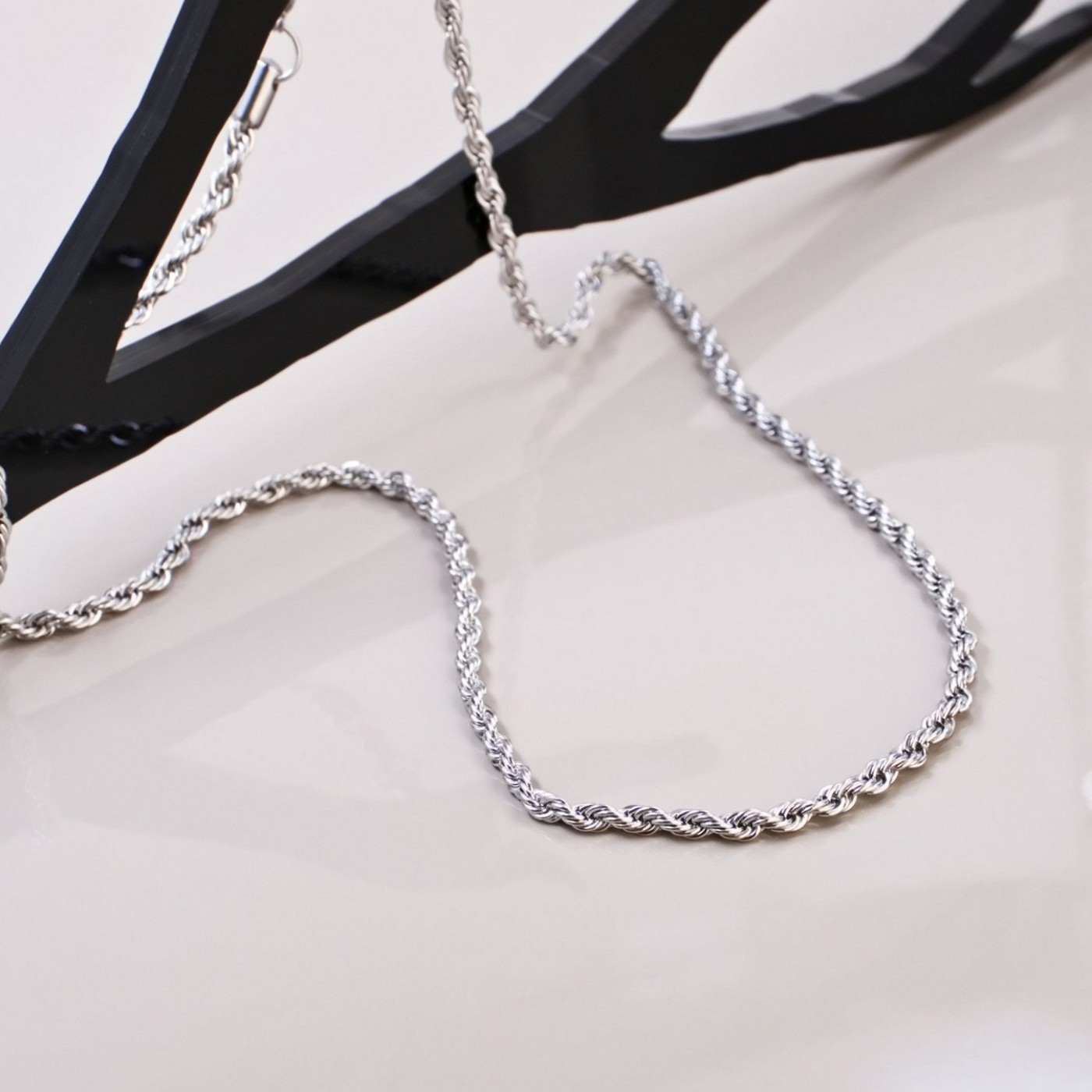 Statement Necklace with Wide Steel Chain — Necklaces from Toolittle — additional view 4