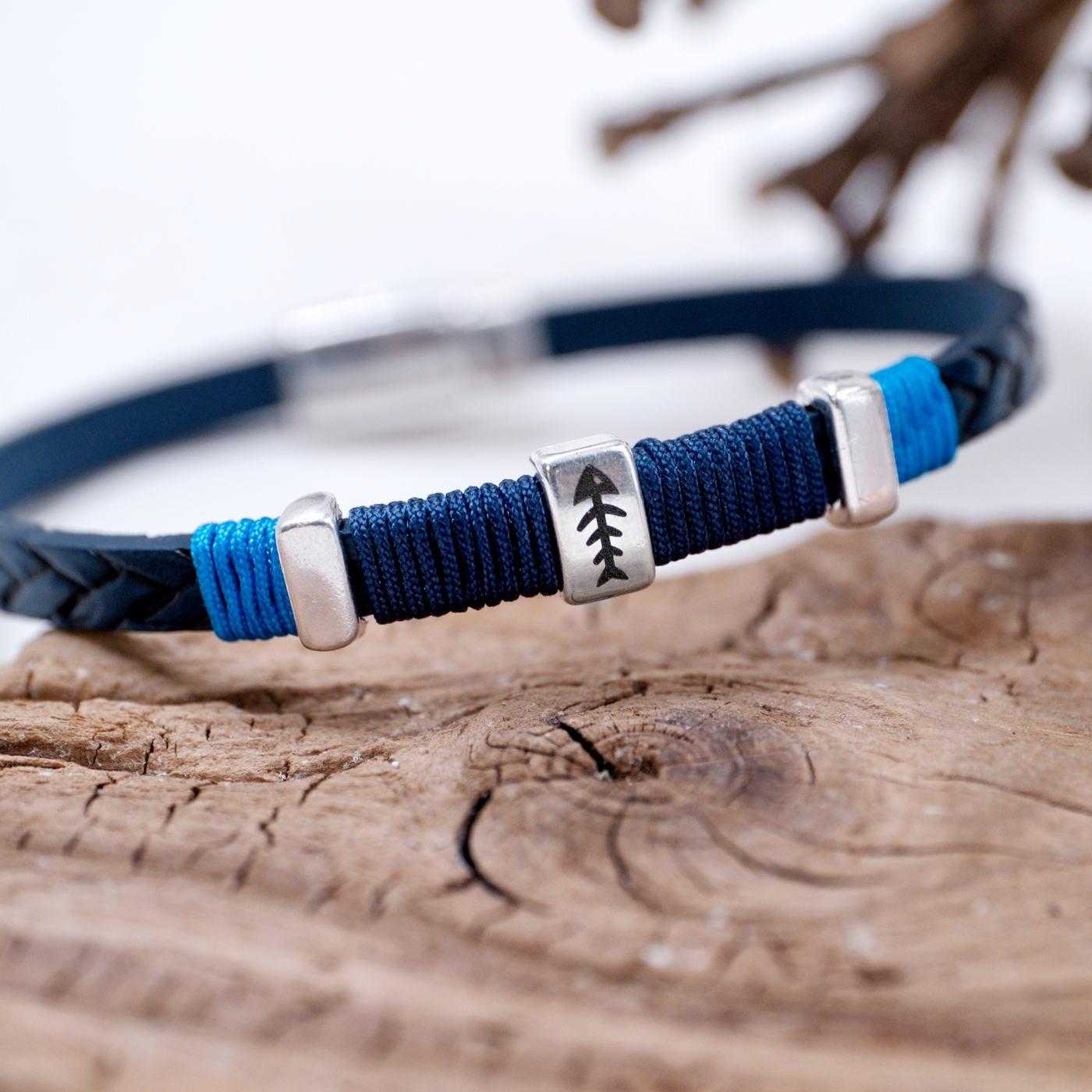 Fishbone PU Leather Men's Bracelet — Bracelets from Toolittle — additional view 2