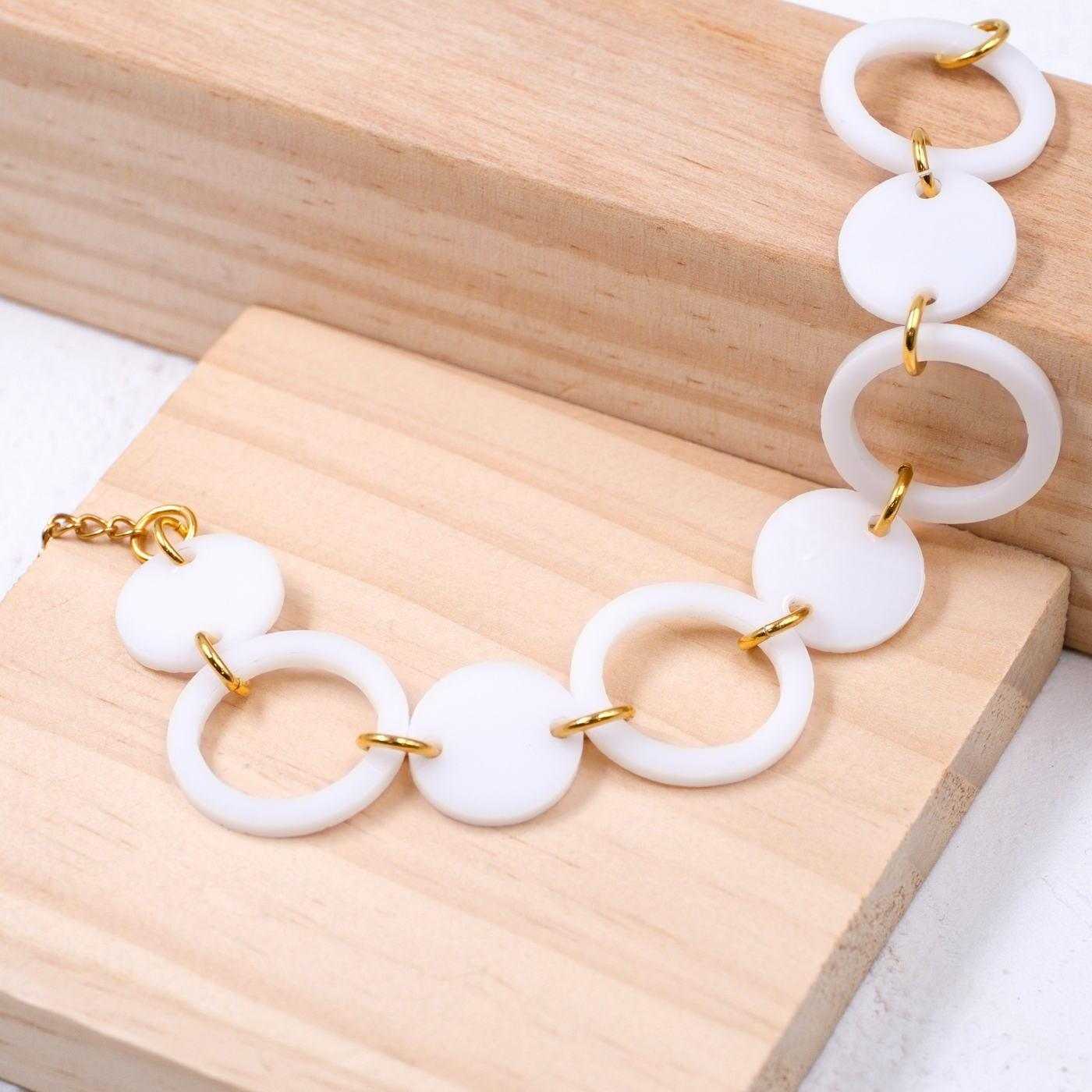Plexi Circles chain bracelet — Bracelets from Toolittle — additional view 2