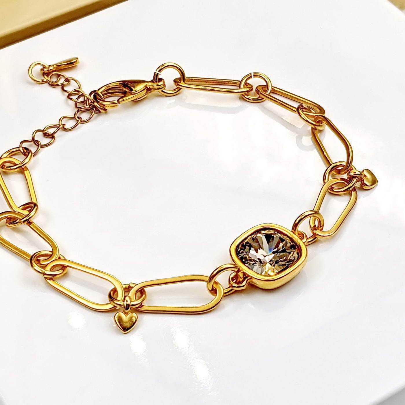 Chain bracelet with Austrian crystal — Bracelets from Toolittle — additional view 4