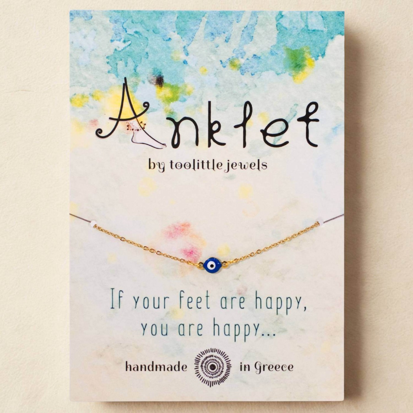 Inox Evil Eye Chain Anklet — Anklets from Toolittle — additional view 2