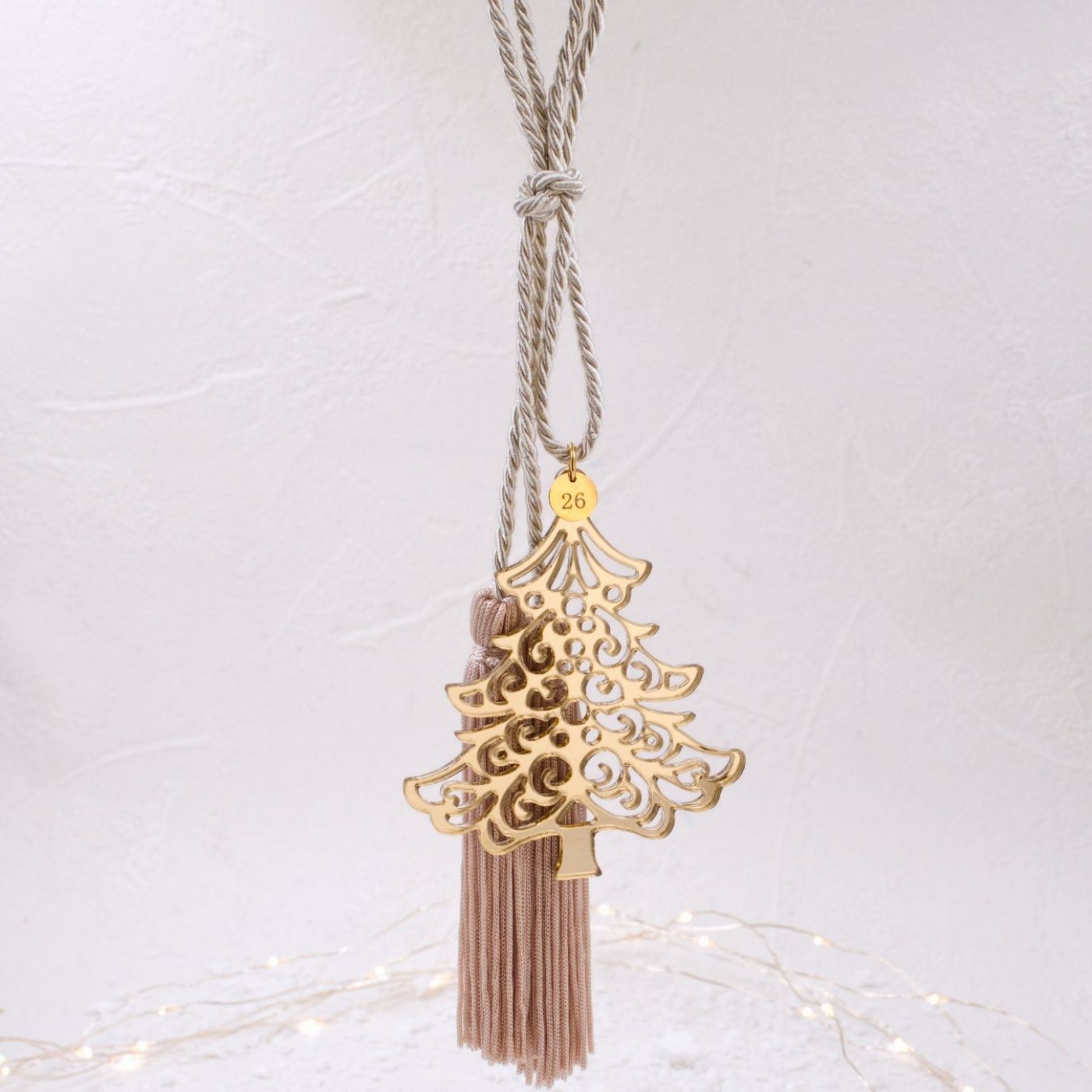 Handmade 2026 Lucky Charm – Golden Plexiglass Christmas Tree — Pendants & charms from Toolittle — additional view 3