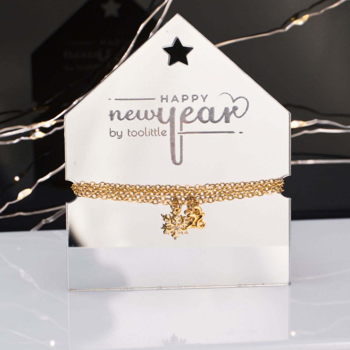Lucky 2026 Necklace - Rhinestone Snowflake — Pendants & charms from Toolittle — additional view 3