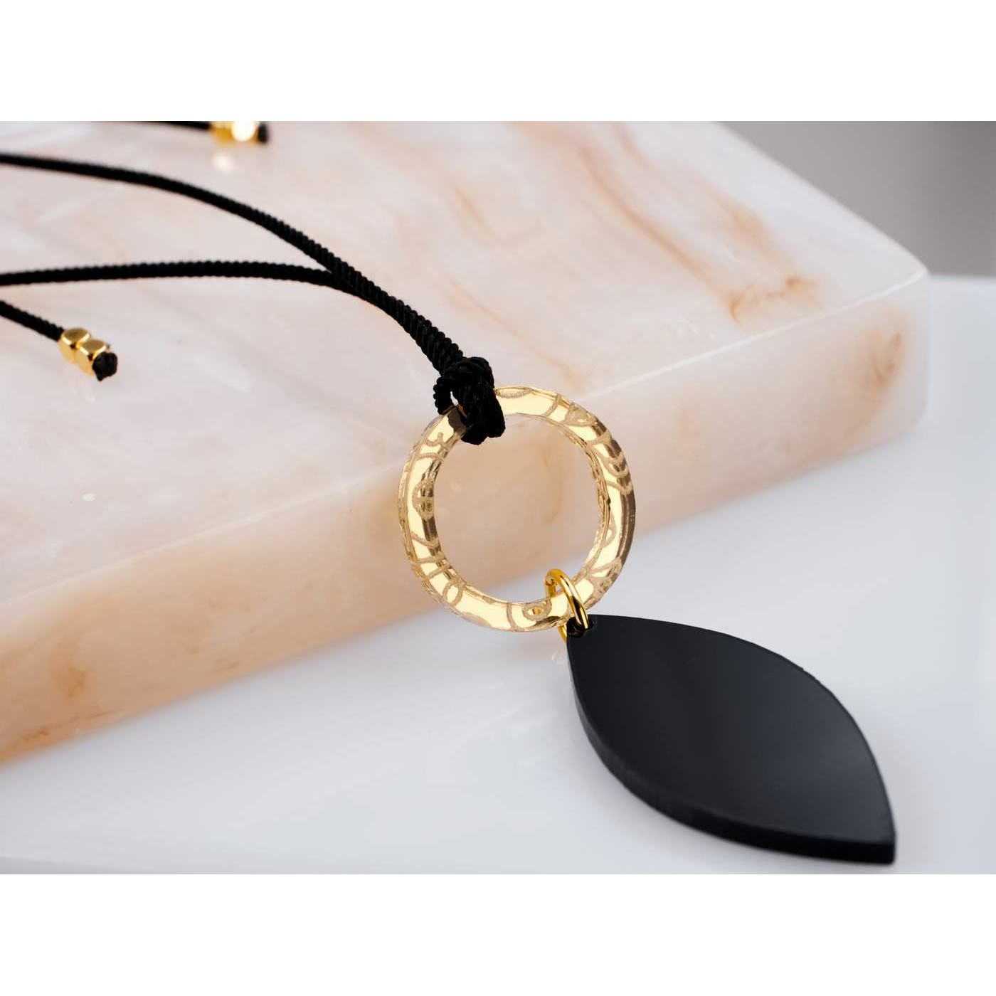 Plexiglass Leaf Long Necklace — Necklaces from Toolittle — additional view 3