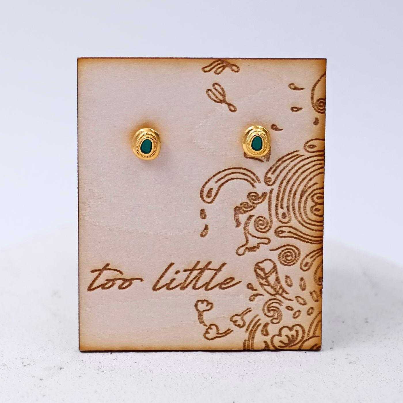 Stud earrings with enamel — Earrings from Toolittle — additional view 2