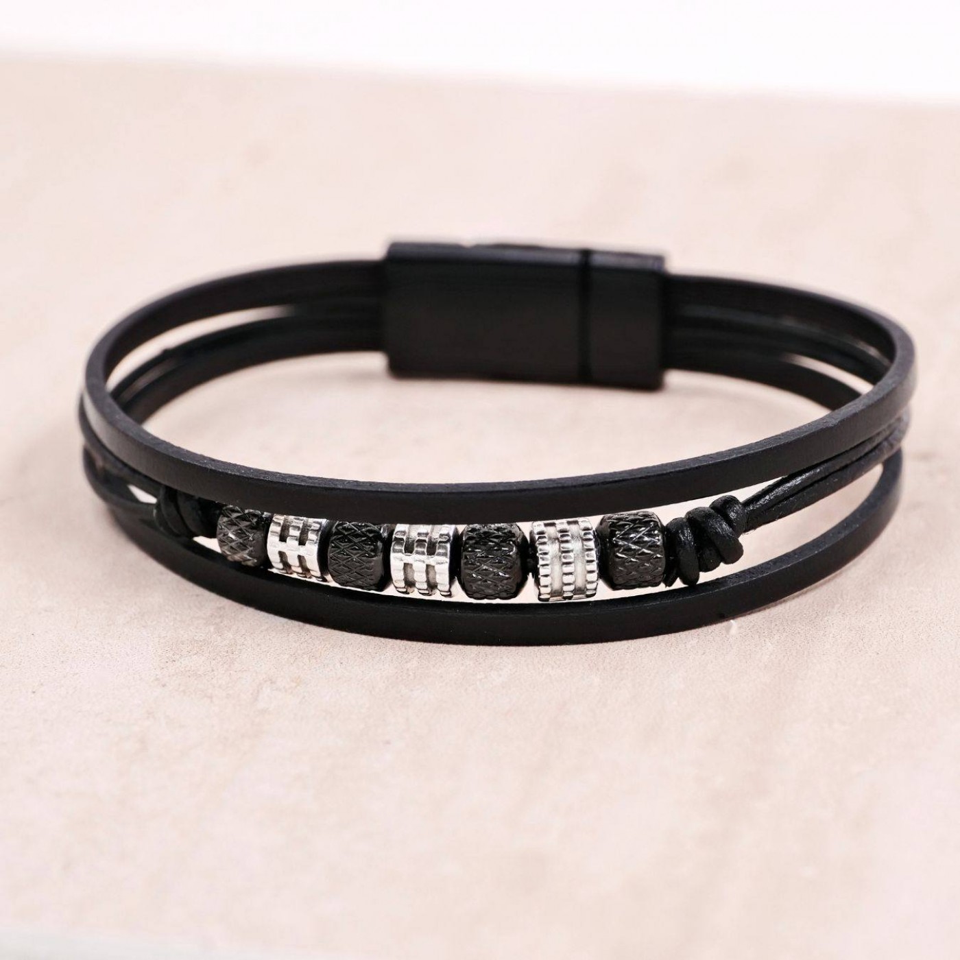 Men's Bracelet | Stainless Steel & Metal Beads — Bracelets from Toolittle — additional view 2
