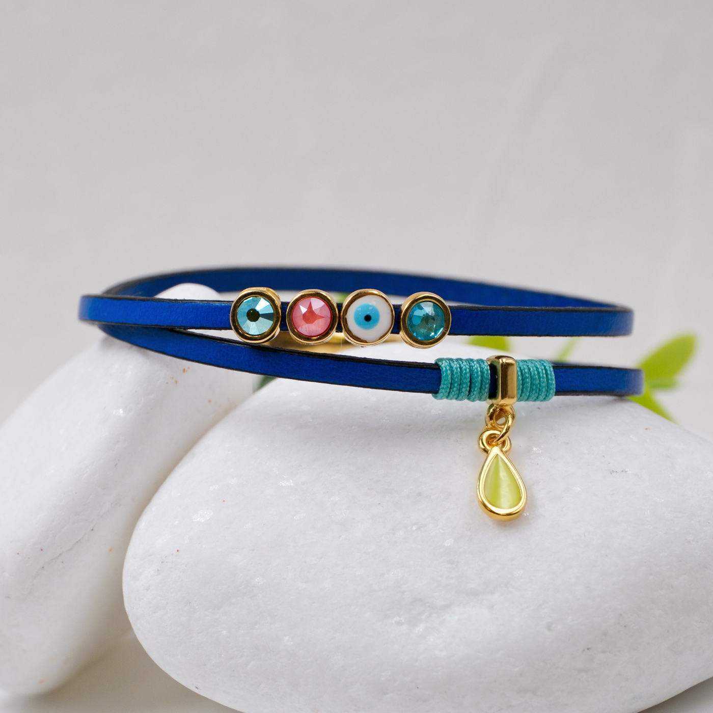 Crystal Heart Leather Bracelet — Bracelets from Toolittle — additional view 2