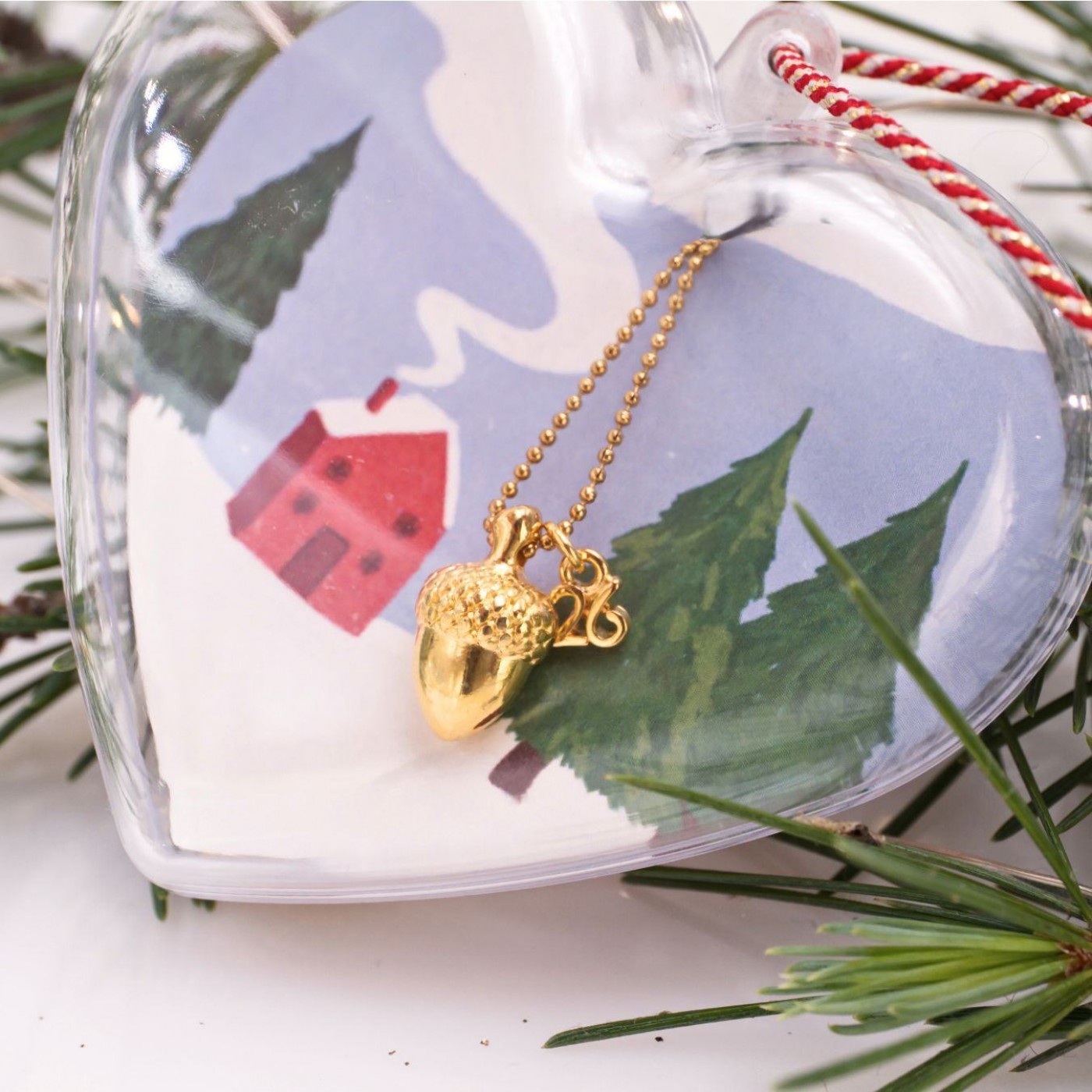 Lucky 2026 Necklace - Gold-plated Pine Cone — Pendants & charms from Toolittle — additional view 2