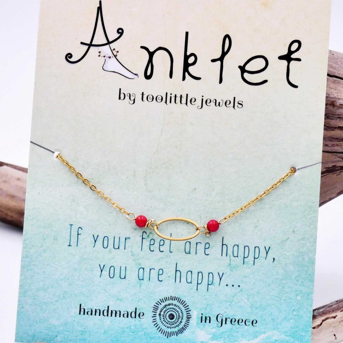 Golden Staybright stainless steel Anklet — Anklets from Toolittle — additional view 2