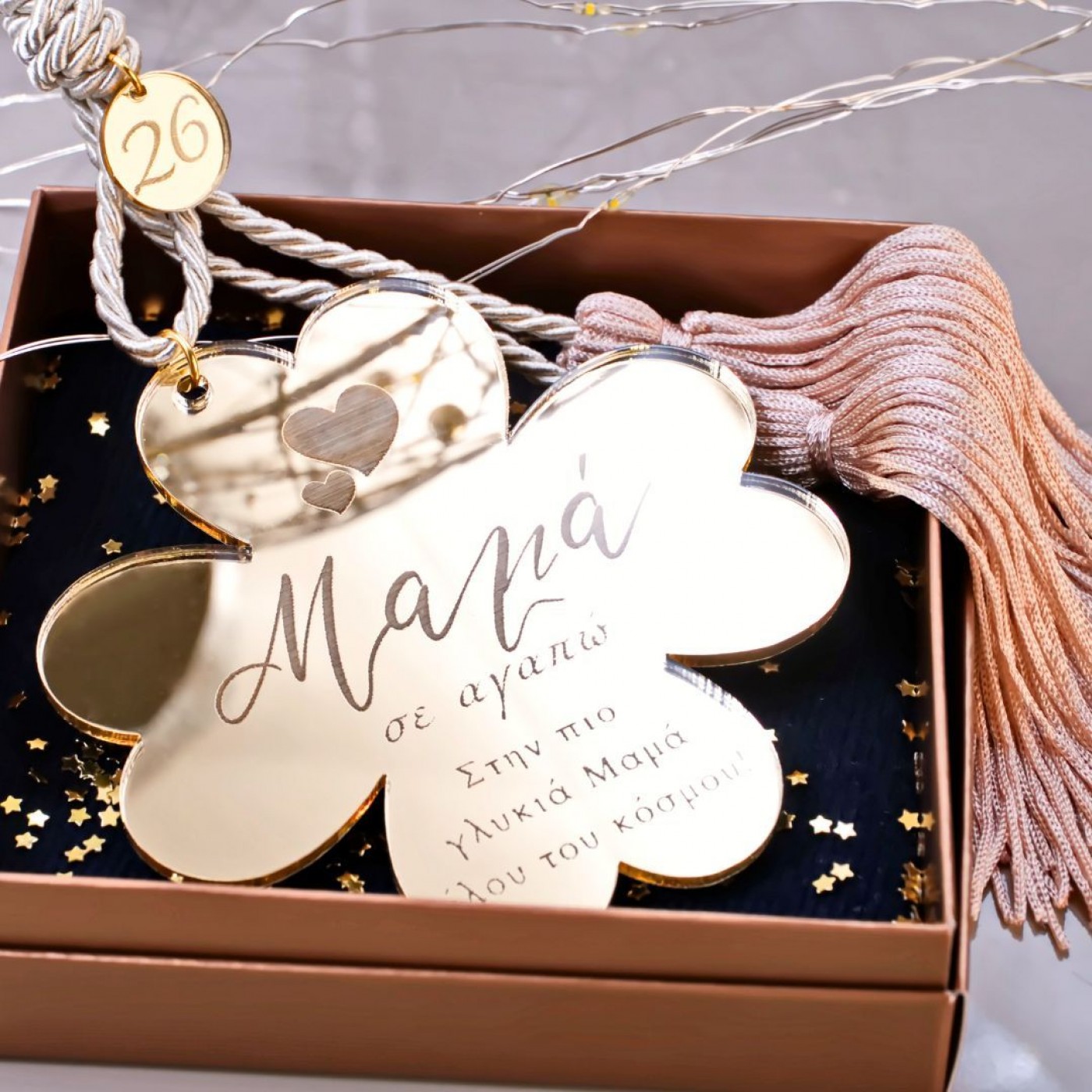 2026 Golden Four-Leaf Clover Lucky Charm - Grandma — Pendants & charms from Toolittle — additional view 2