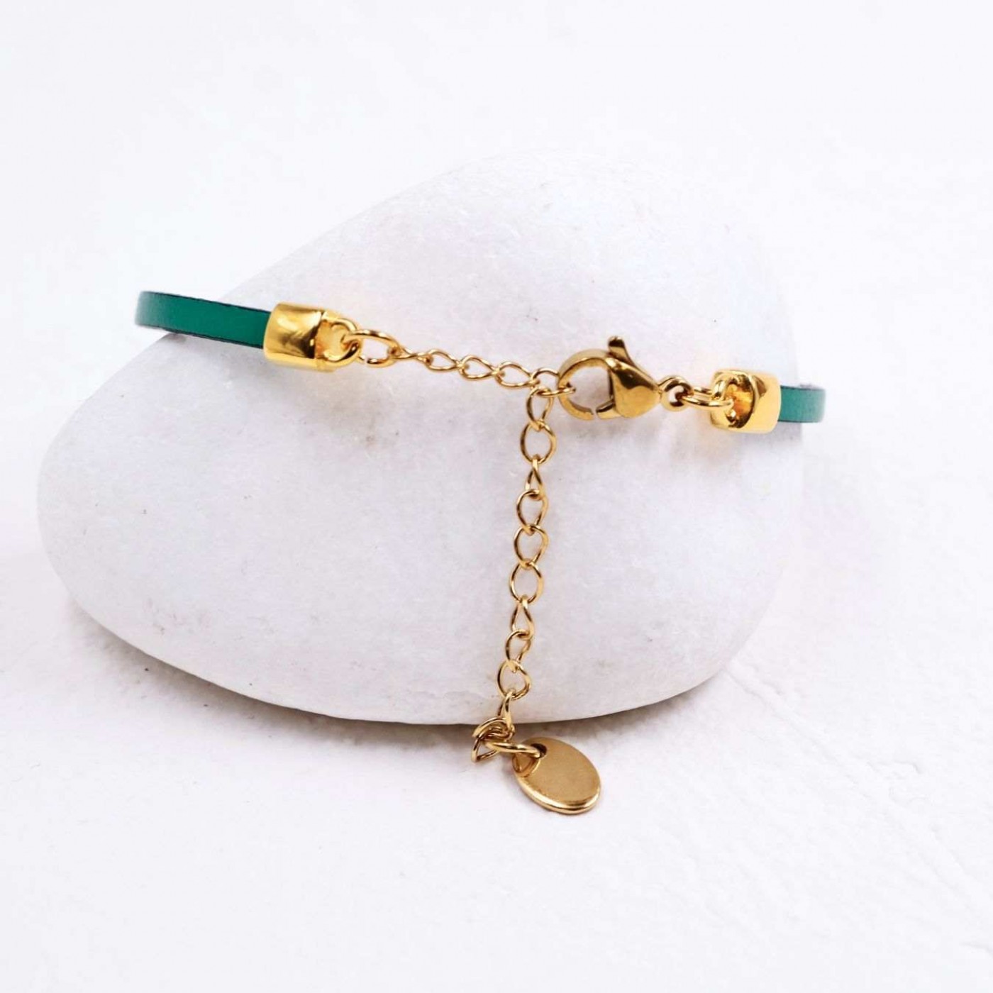 Leather Bracelet | Evil Eye Drop & Starfish - Green — Bracelets from Toolittle — additional view 2