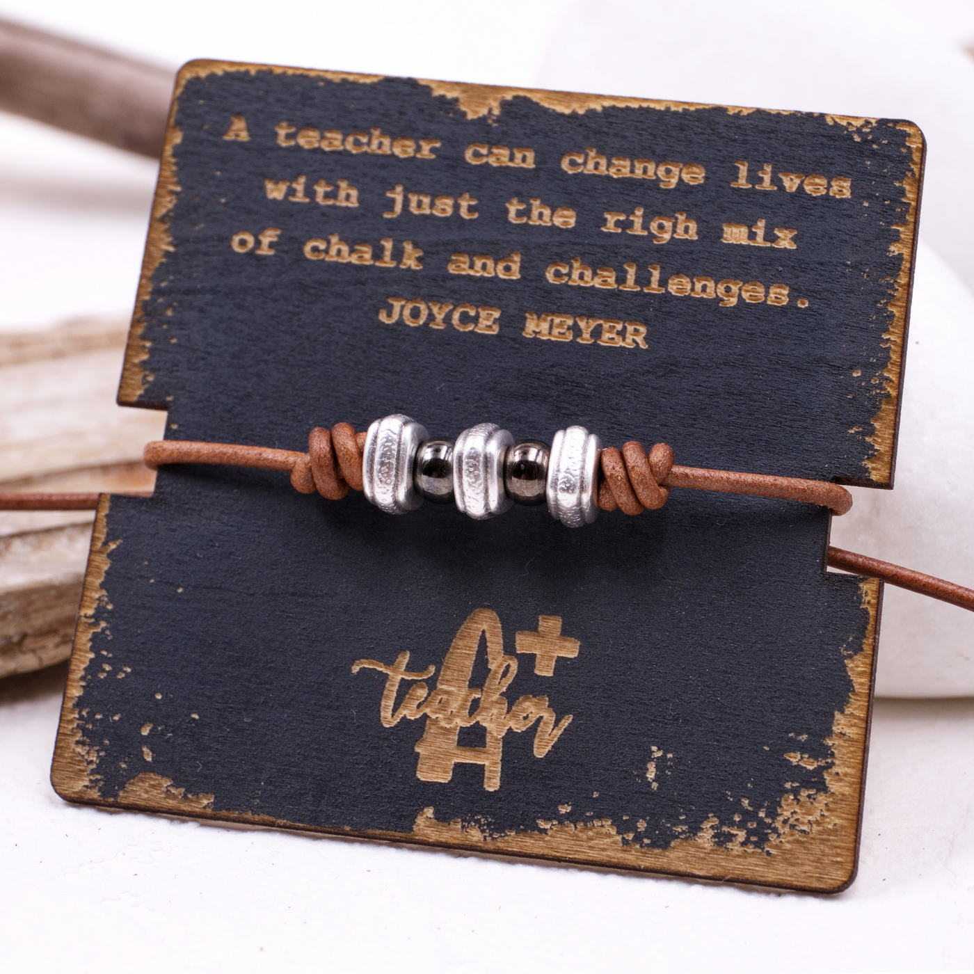 Men's bracelet Vintage Tag for Teachers — Bracelets from Toolittle — additional view 2