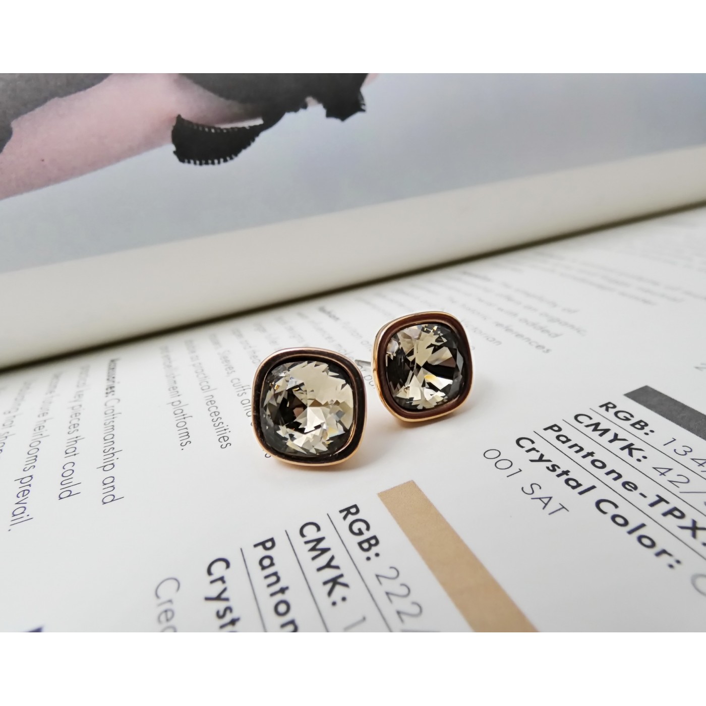 Earrings with Austrian crystals — Earrings from Toolittle — additional view 3