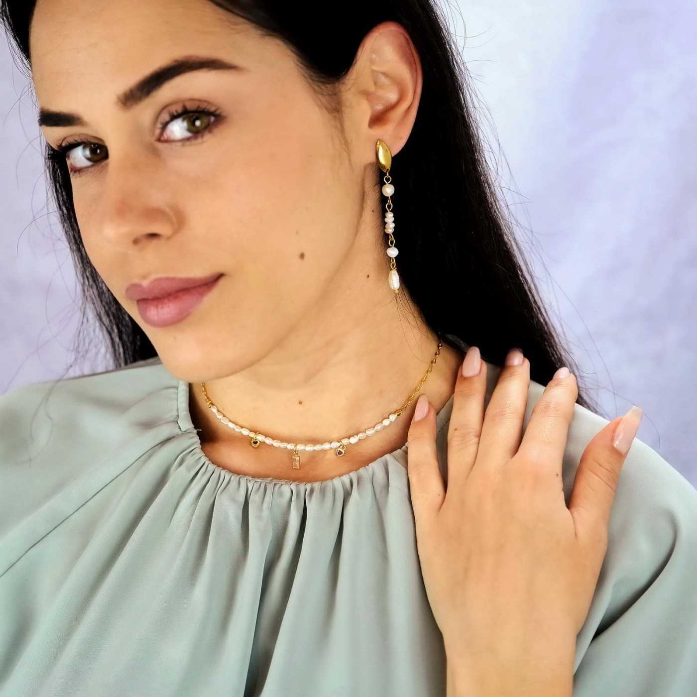 Earrings with fresh water pearls — Earrings from Toolittle — additional view 2