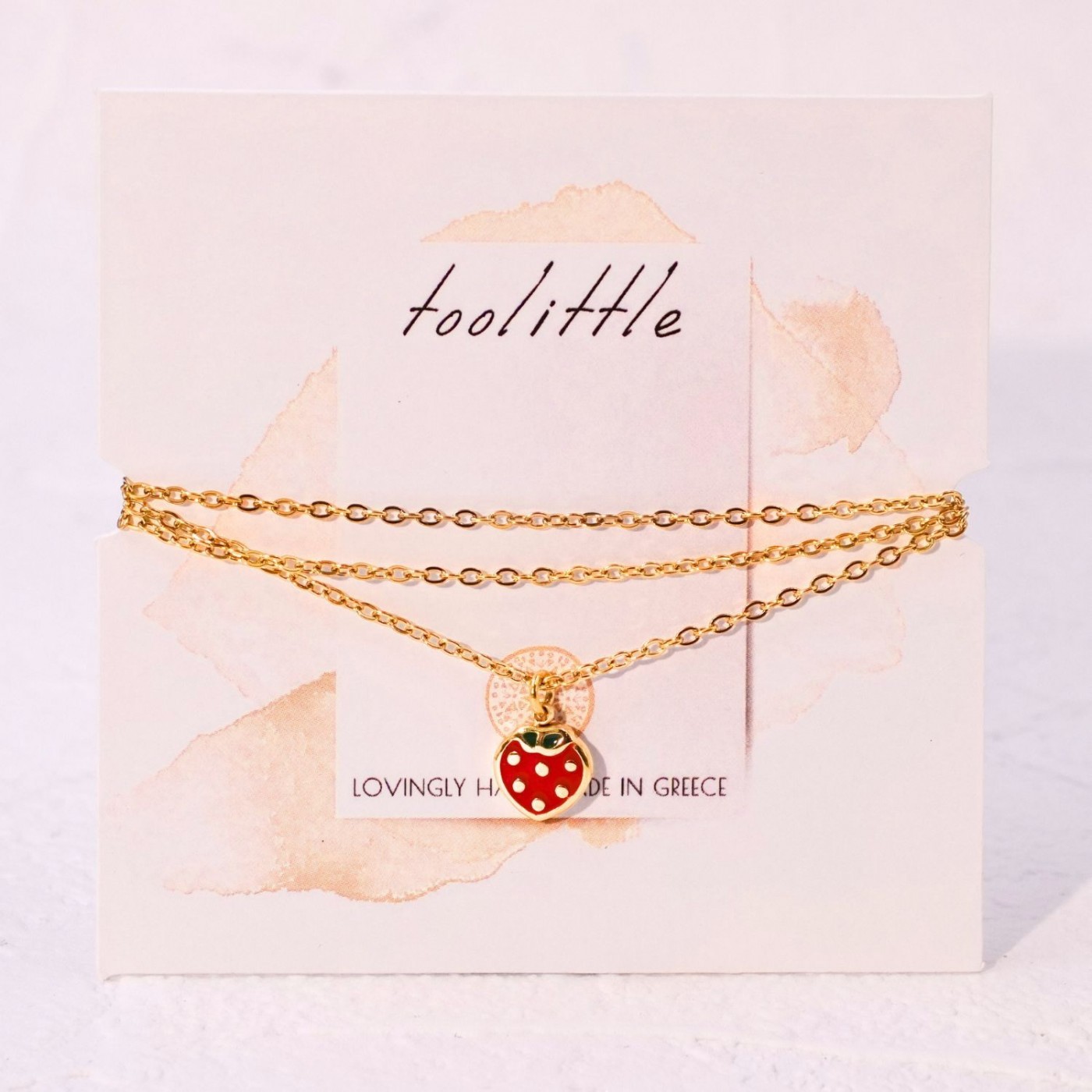 Strawberry Inox Chain Necklace — Necklaces from Toolittle — additional view 2
