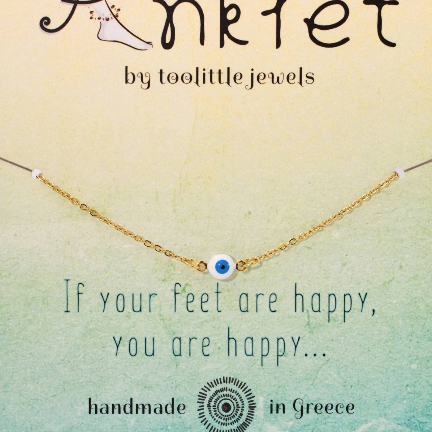 Inox Evil Eye Chain Anklet — Anklets from Toolittle — additional view 4