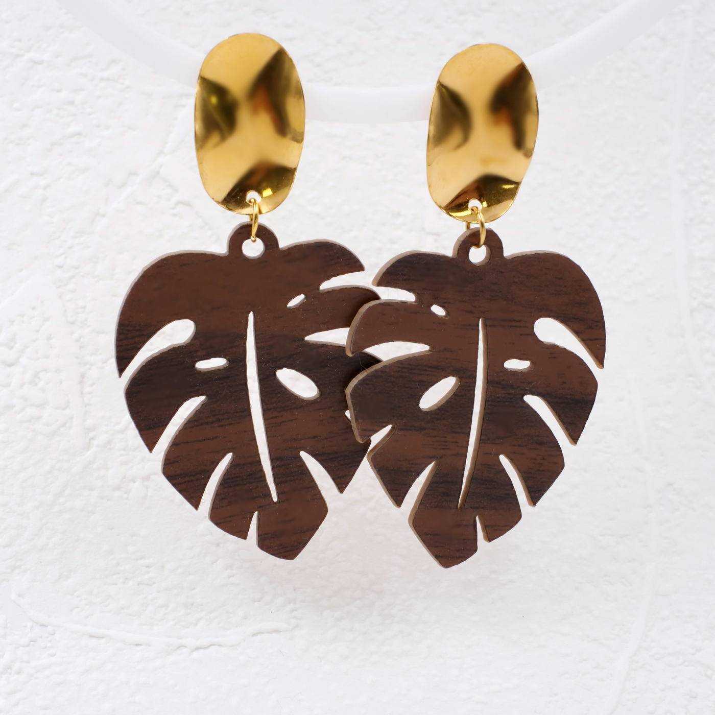 African Leaf Earrings — Earrings from Toolittle — additional view 4