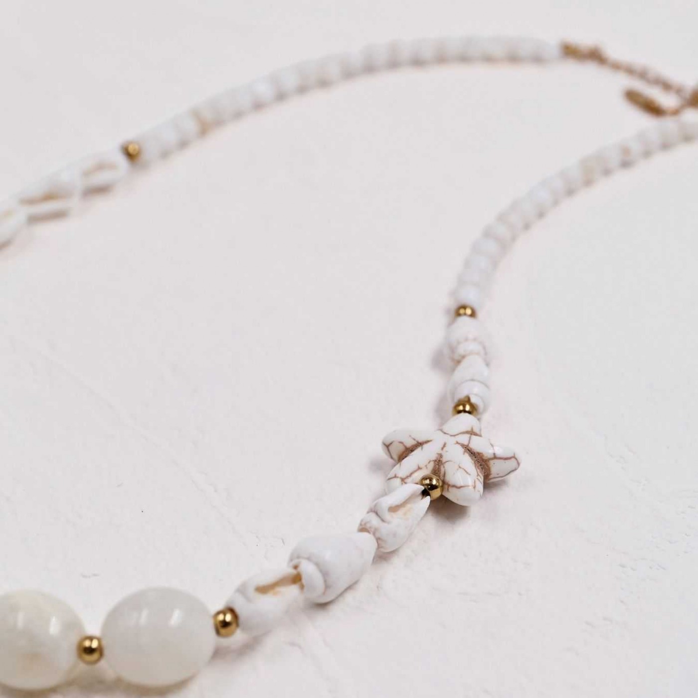 Stainless Steel: Semiprecious Stones & Starfish Necklace — Necklaces from Toolittle — additional view 4