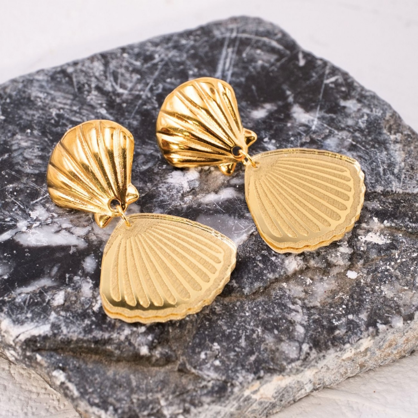 Gold-plated Sea Shell Earrings