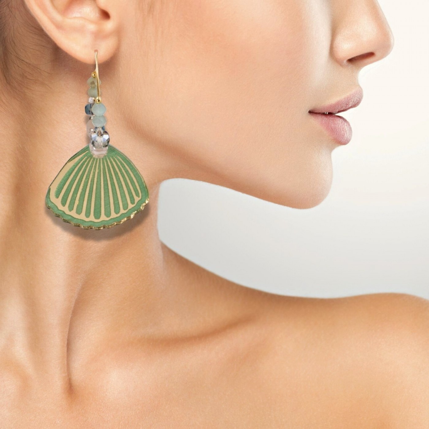 Sea Shell Hoop Earrings — Earrings from Toolittle — additional view 7