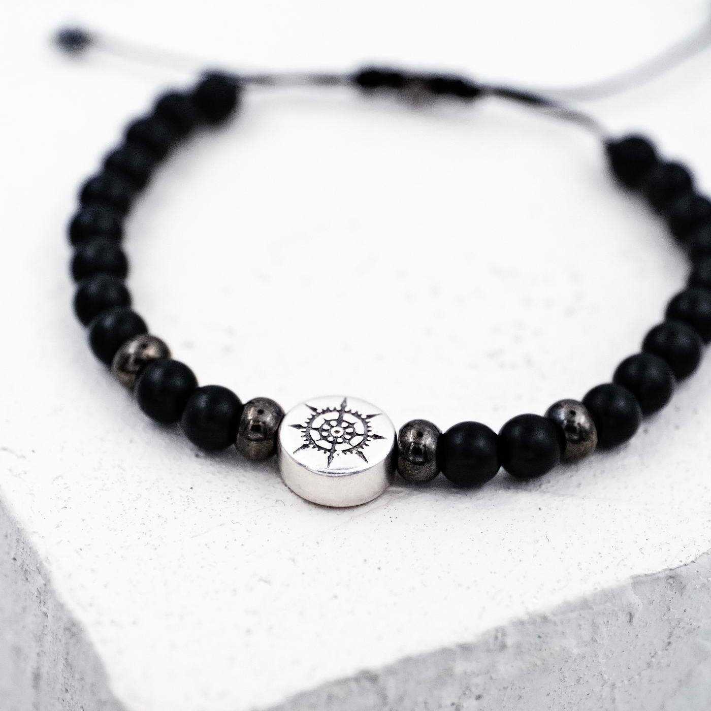 Bracelet for men with semiprecious beads — Bracelets from Toolittle — additional view 3