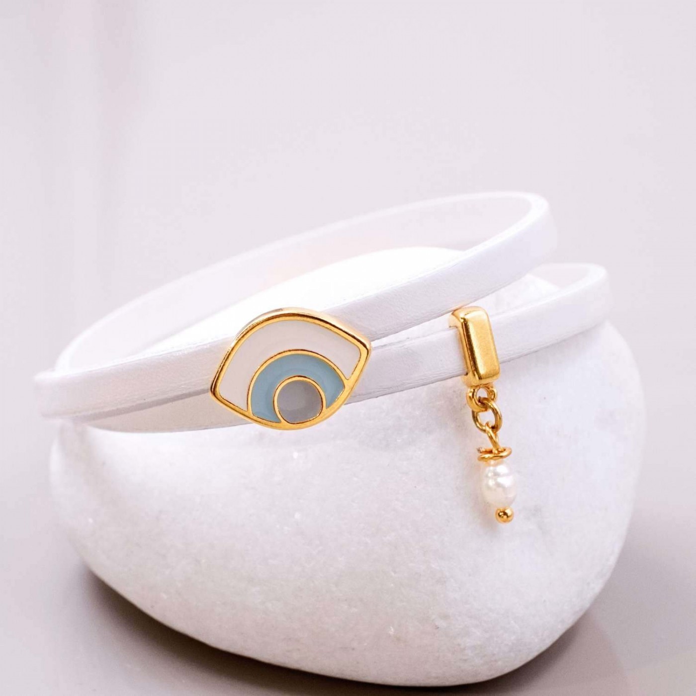 Evil Eye Leather Bracelet — Bracelets from Toolittle — additional view 2