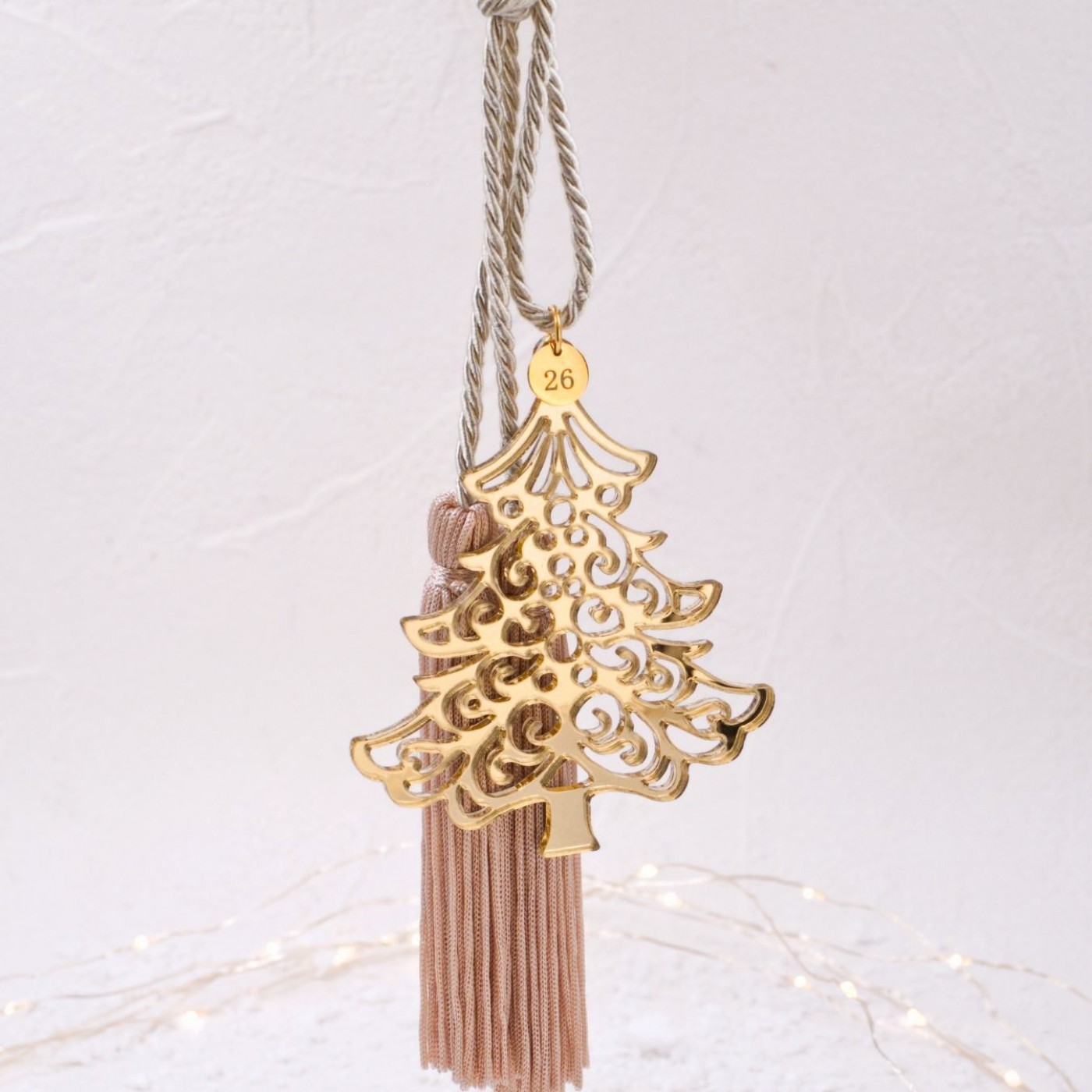 Handmade 2026 Lucky Charm – Golden Plexiglass Christmas Tree — Pendants & charms from Toolittle — additional view 4