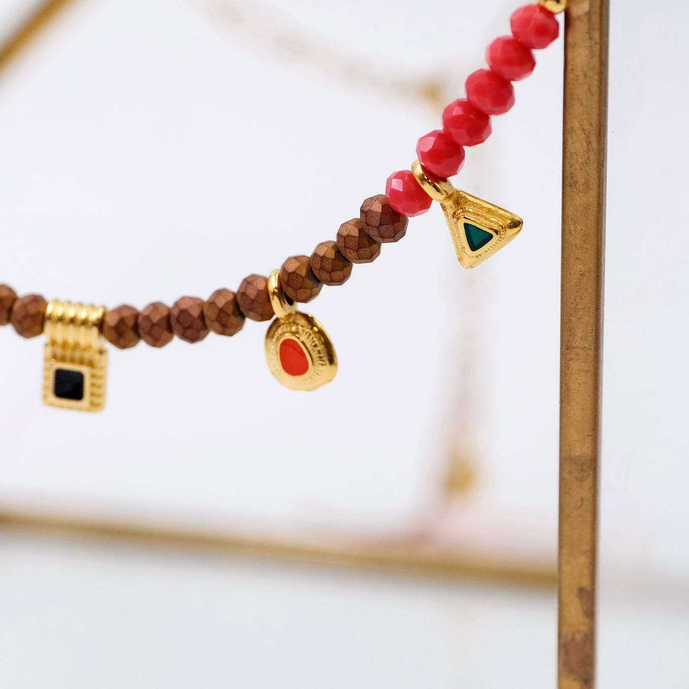 Pebbles Necklace with crystals and enamel — Necklaces from Toolittle — additional view 3