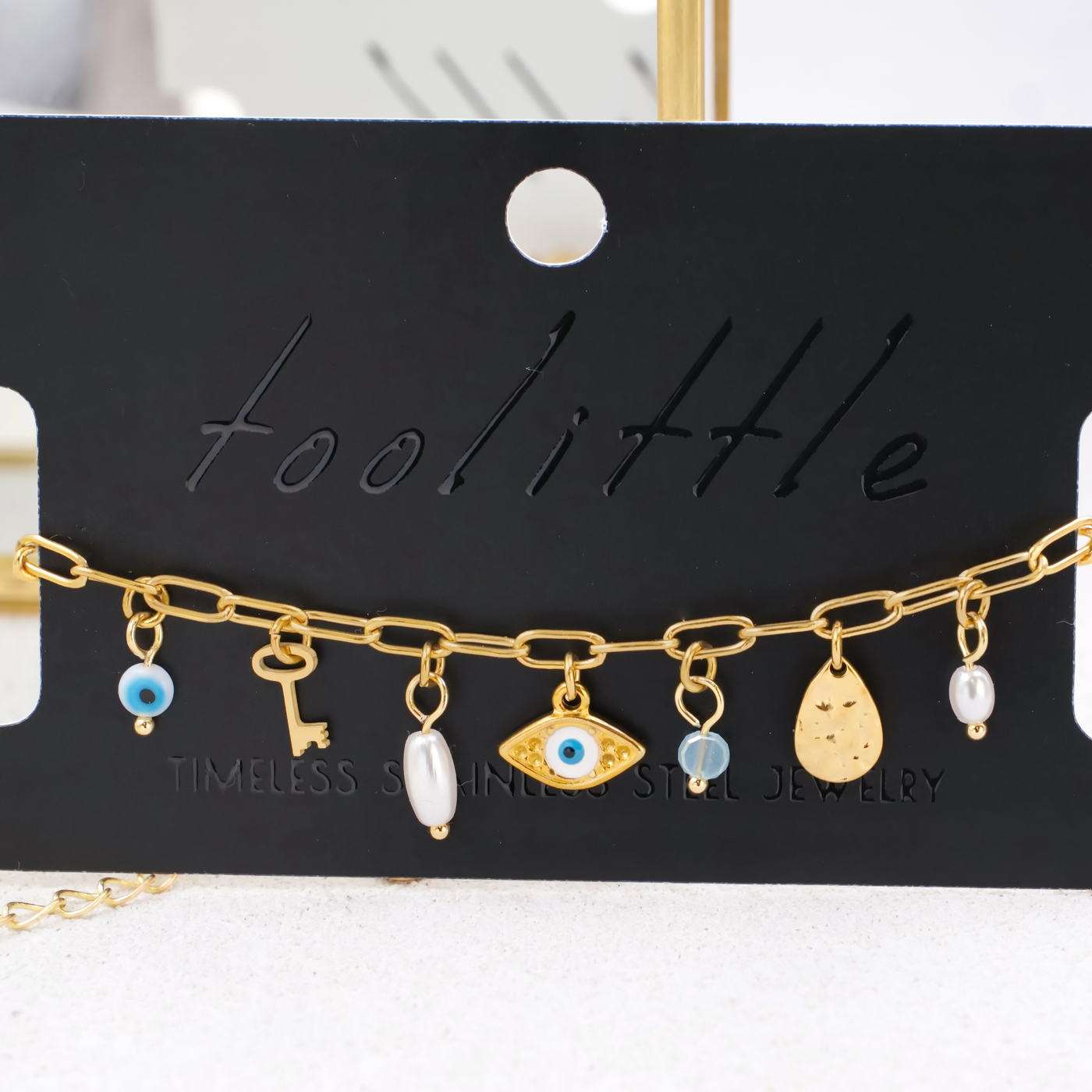 Evil Eye Chain Bracelet — Bracelets from Toolittle — additional view 3