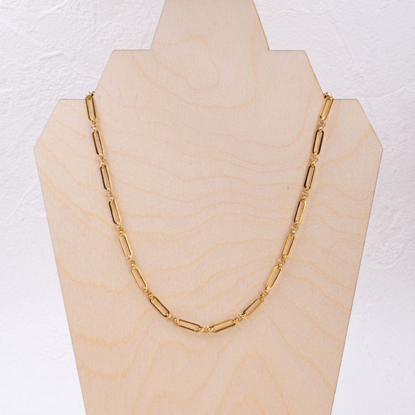Statement Necklace with Wide Gold Chain — Necklaces from Toolittle — additional view 3