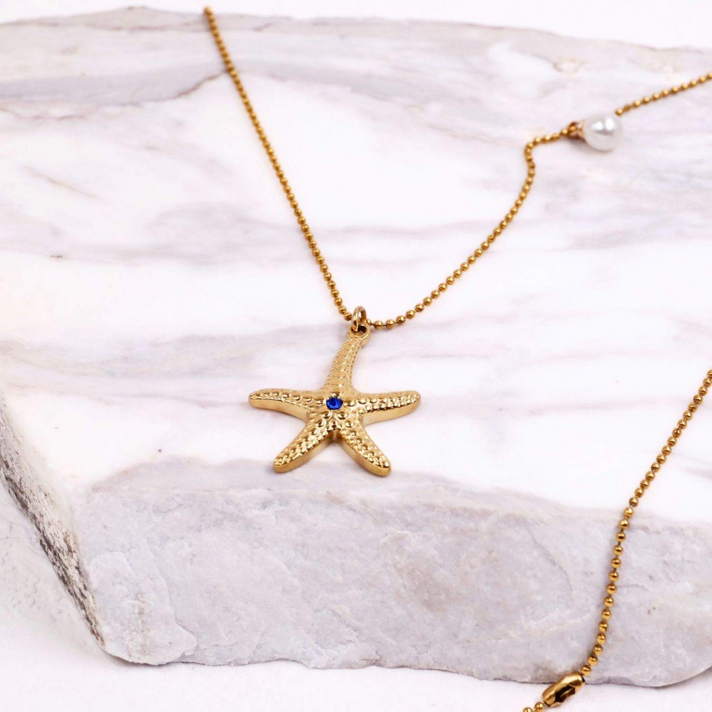 Stainless Steel Jewelry: Long Starfish Necklace — Necklaces from Toolittle — additional view 4