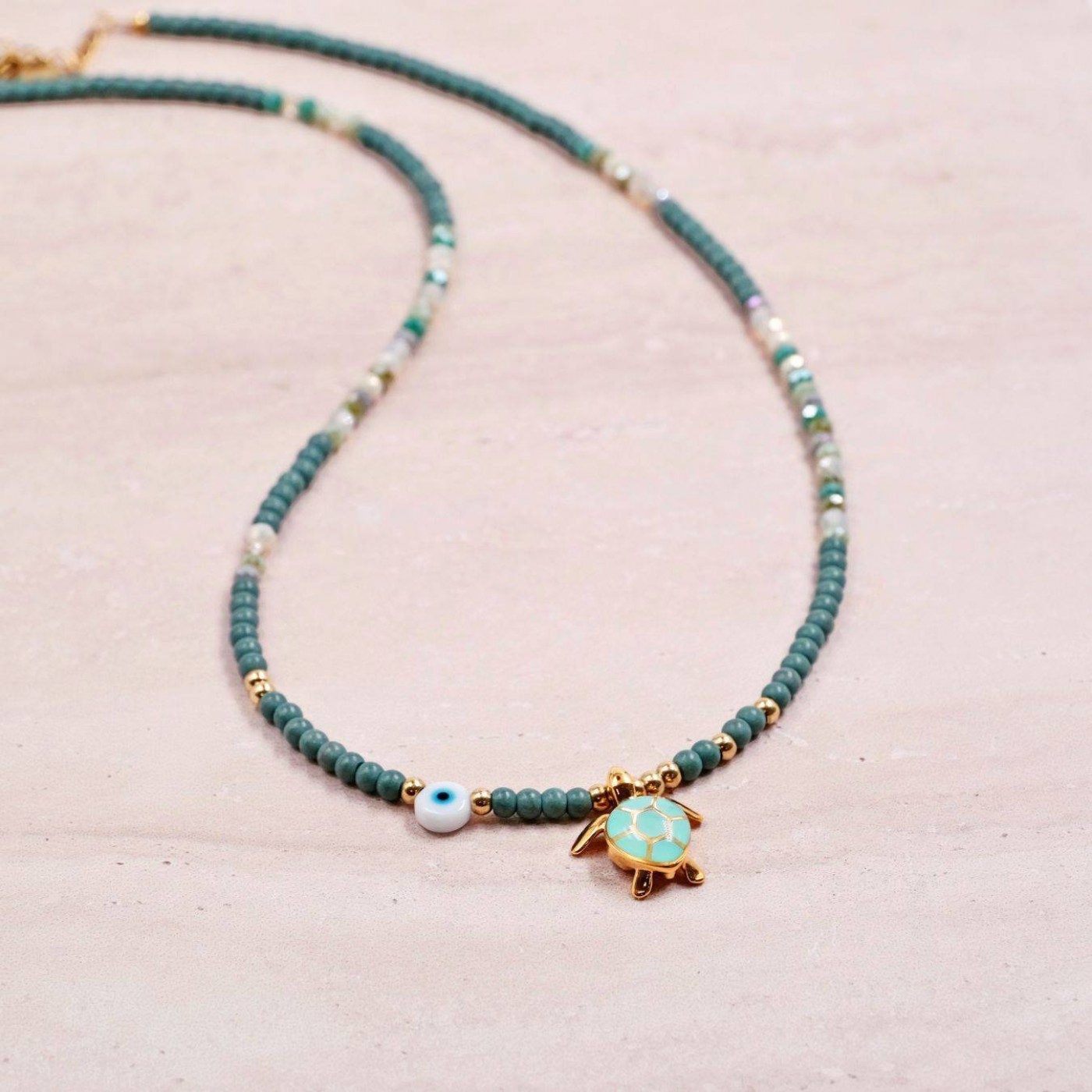 Enamelled Sea Turtle Necklace - Color Option — Necklaces from Toolittle — additional view 5