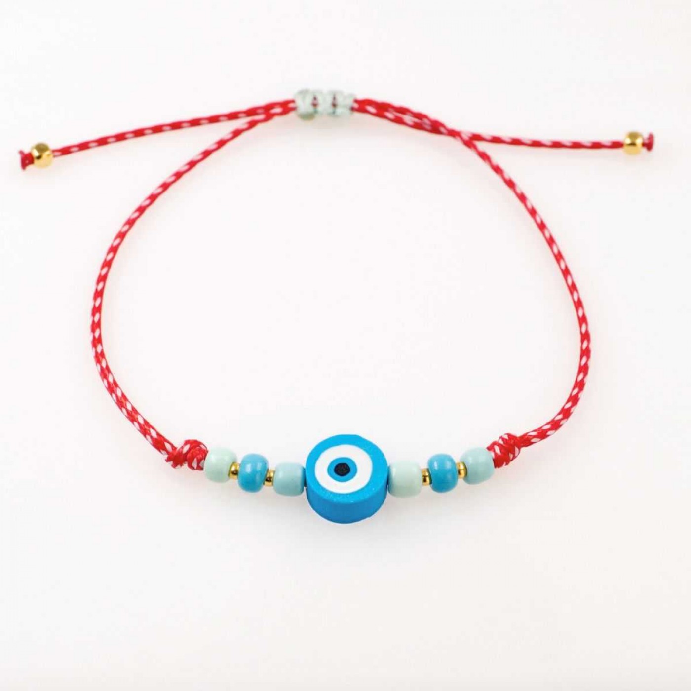 Women’s Martaki Bracelet with Acrylic Evil Eye| Handmade