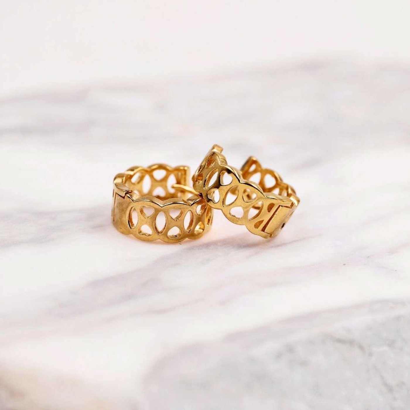 Gold-Plated Hoop Earrings – Elegant Essentials — Earrings from Toolittle — additional view 3