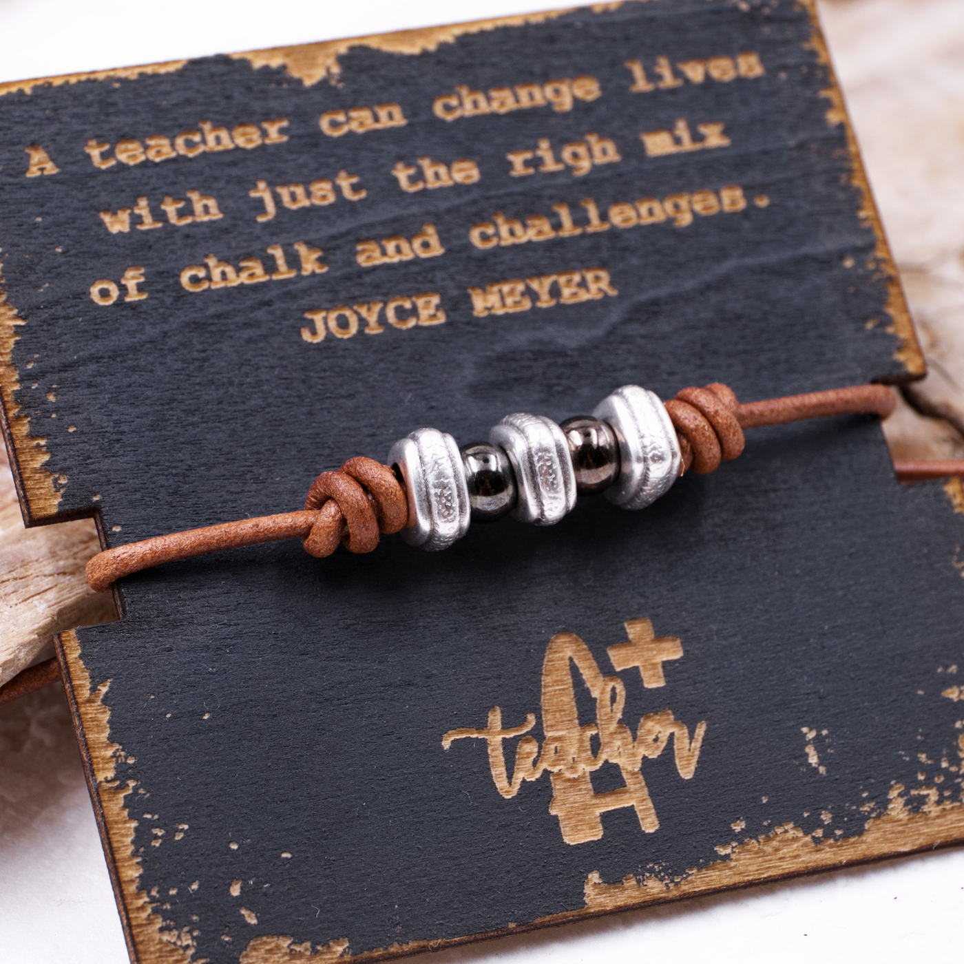 Men's bracelet Vintage Tag for Teachers — Bracelets from Toolittle — additional view 3