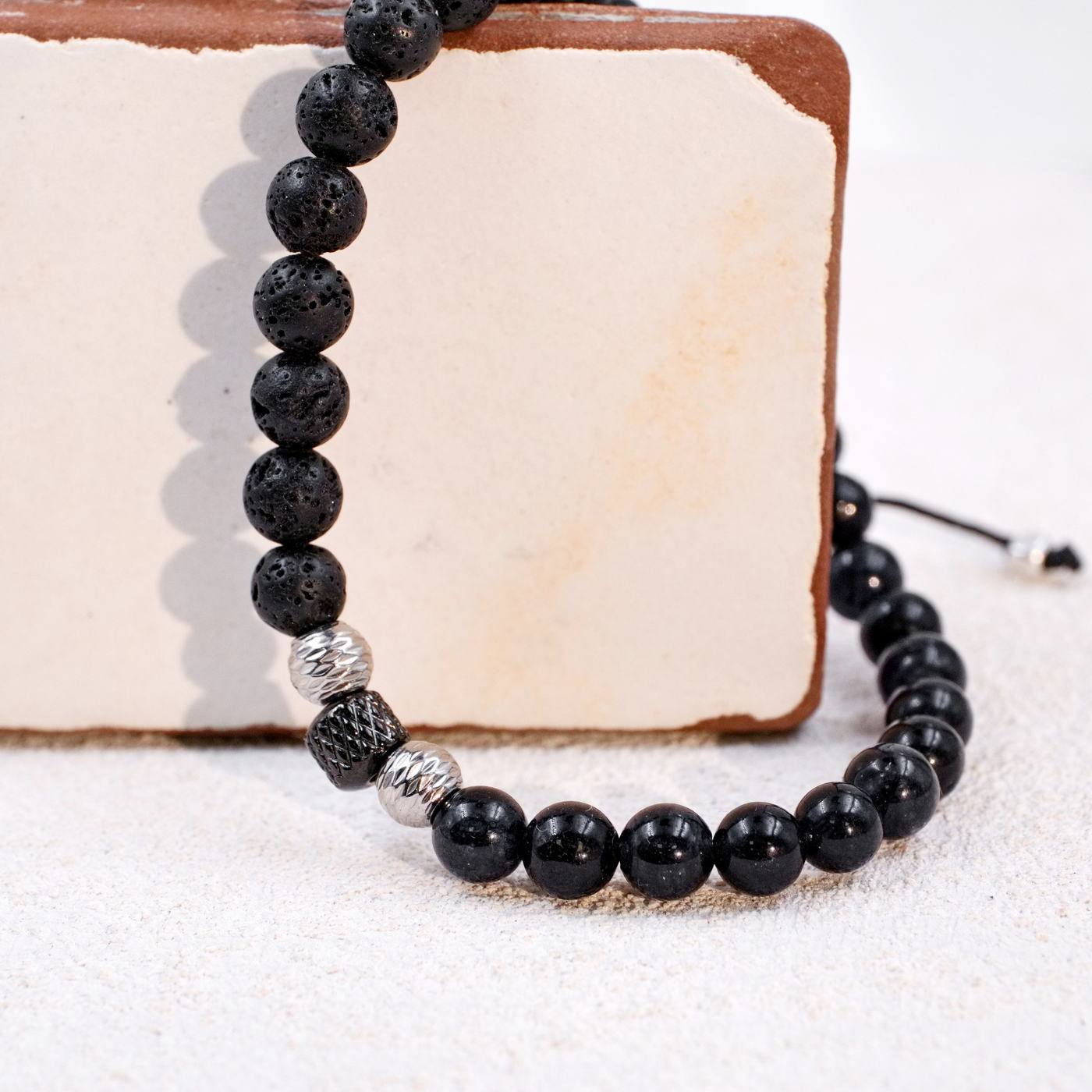 Lava Beads Men's Bracelet
