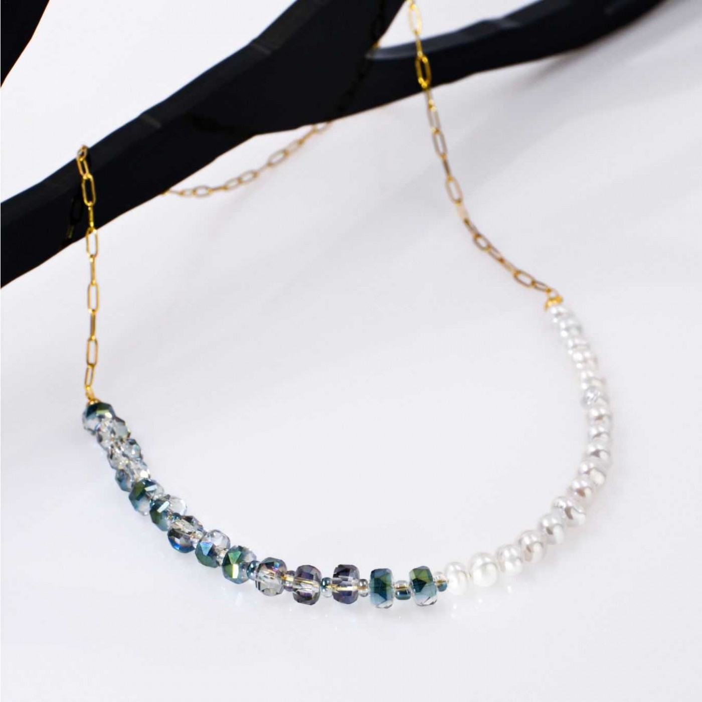 Handmade Necklace: Crystals & Fresh Water Pearls — Necklaces from Toolittle — additional view 3