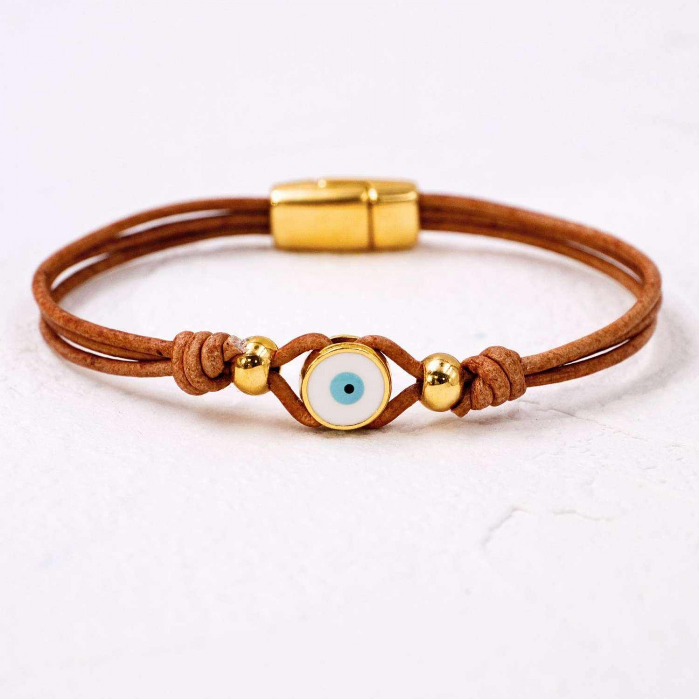 Evil Eye Leather Bracelet — Bracelets from Toolittle — additional view 3