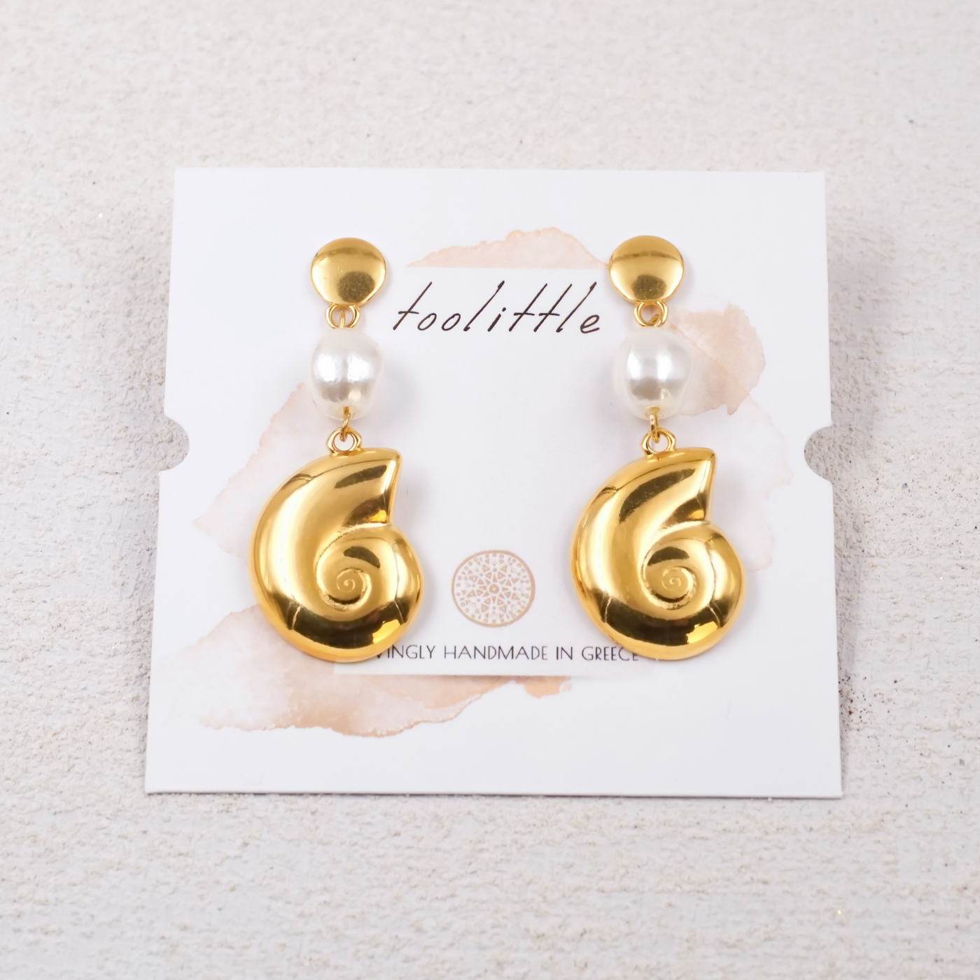 Shell & Pearl Earrings — Earrings from Toolittle — additional view 2