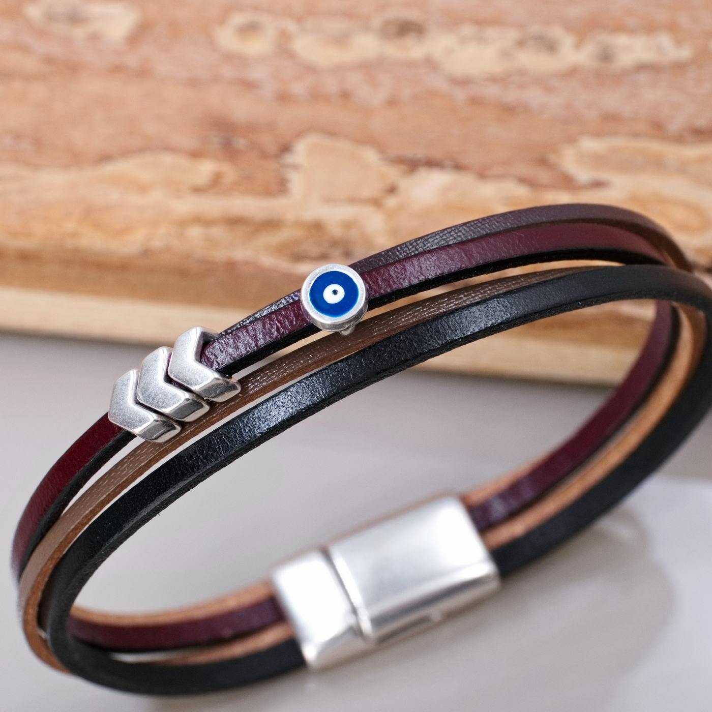 Direction Leather Men's Bracelet — Bracelets from Toolittle — additional view 3