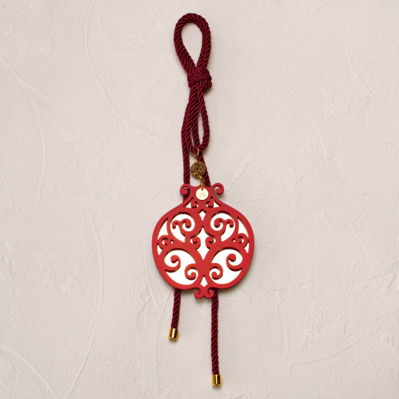 Handmade Lucky Charm 2026 – Pomegranate of Prosperity — Pendants & charms from Toolittle — additional view 3