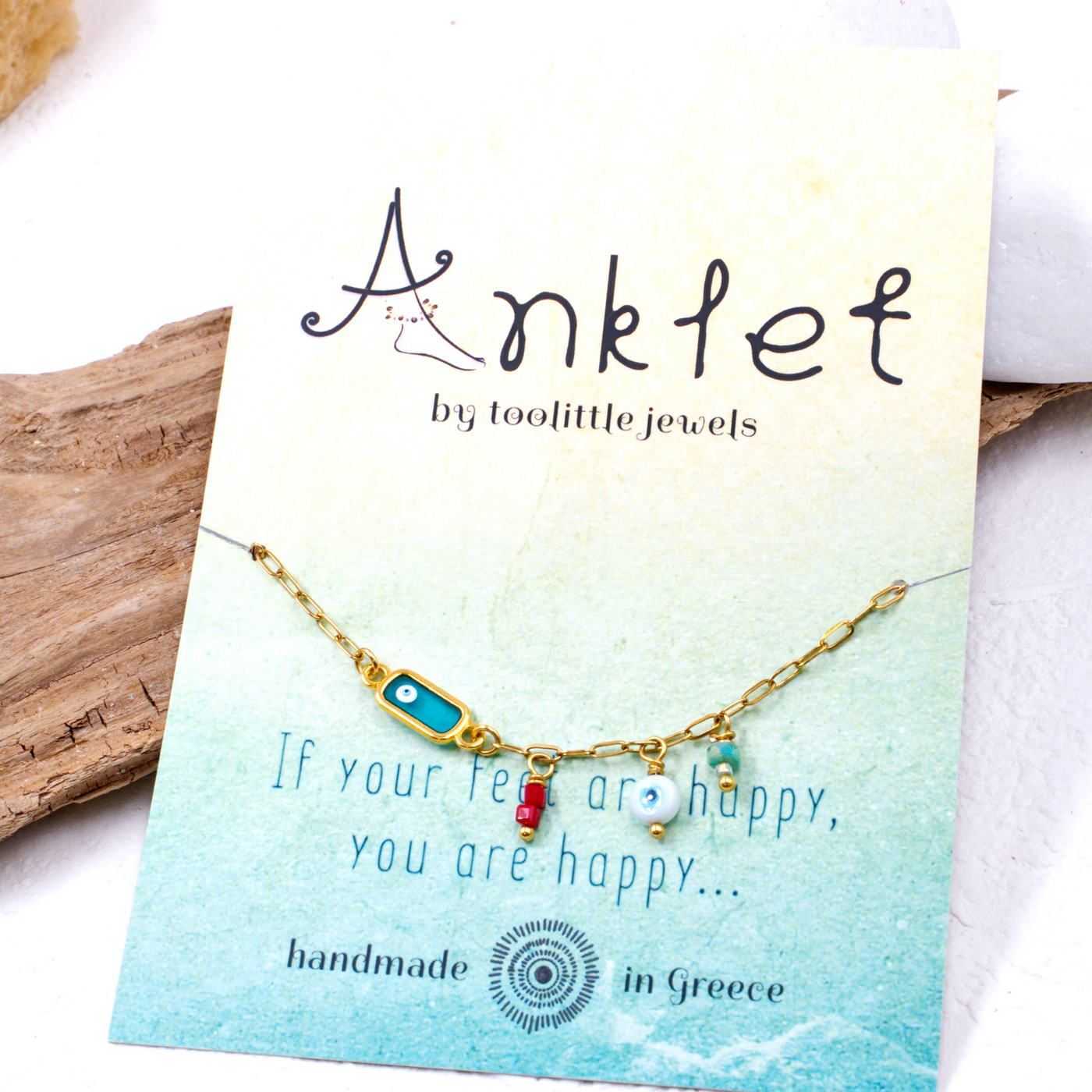 Evil Eye Ankle Bracelet — Anklets from Toolittle — additional view 5