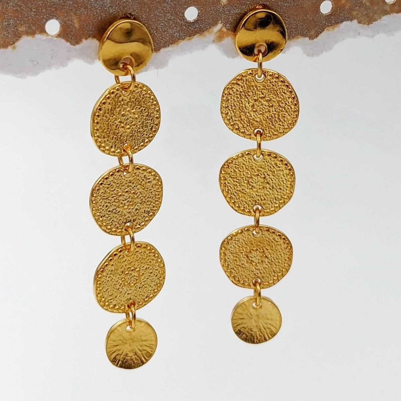 Knossos Gold-plated Earrings — Earrings from Toolittle — additional view 5