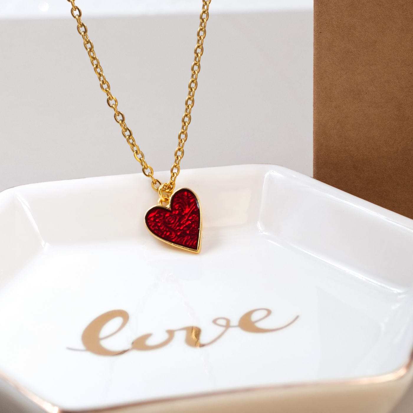 Enamelled Heart Necklace — Necklaces from Toolittle — additional view 7