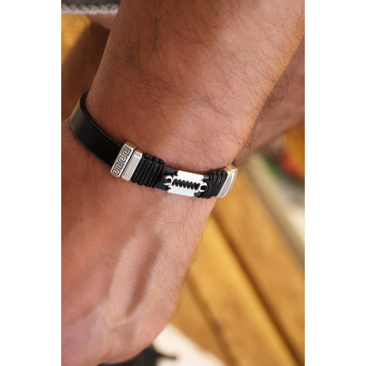 Razor Blade Men's Bracelet — Bracelets from Toolittle — additional view 3