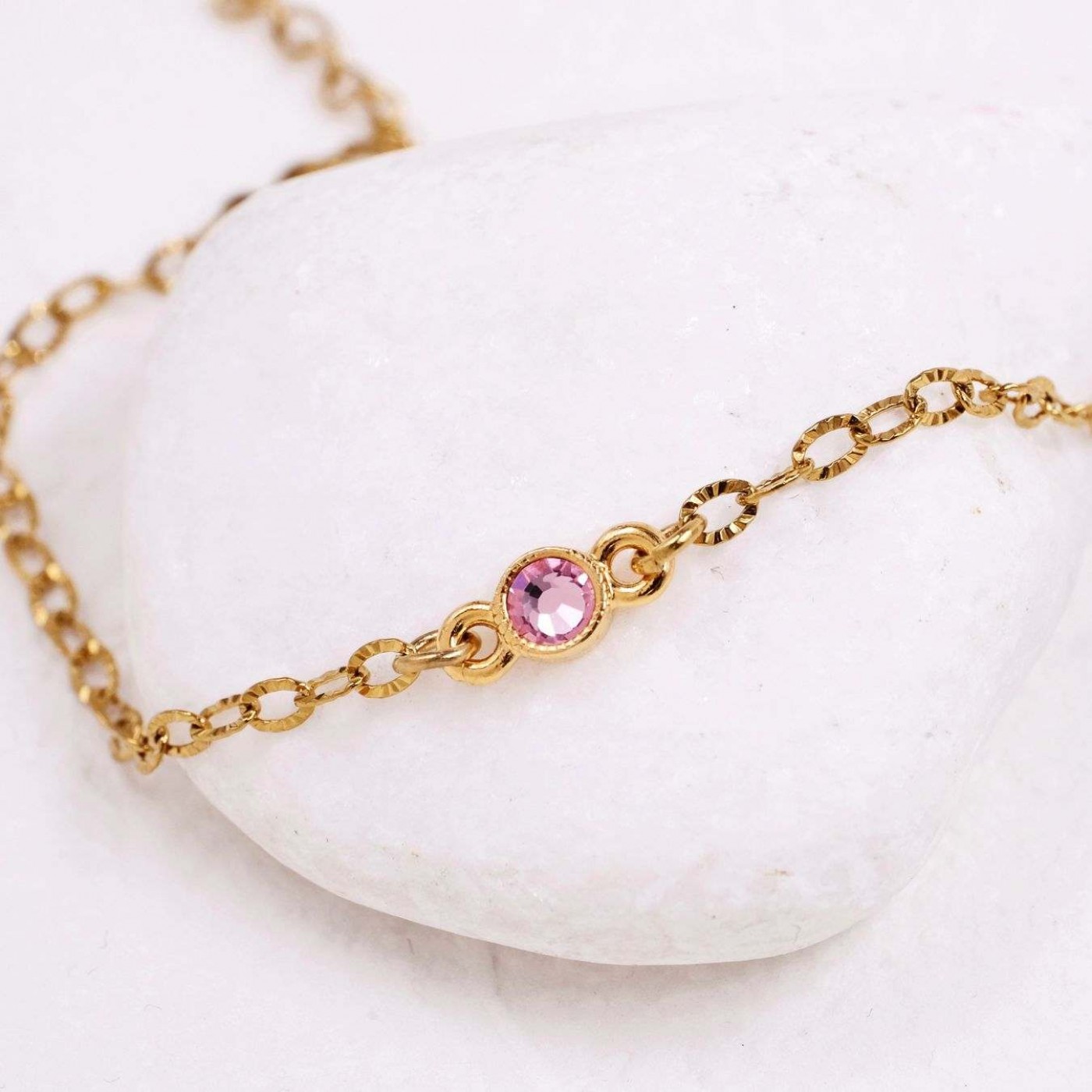 Chain Bracelet with Crystal