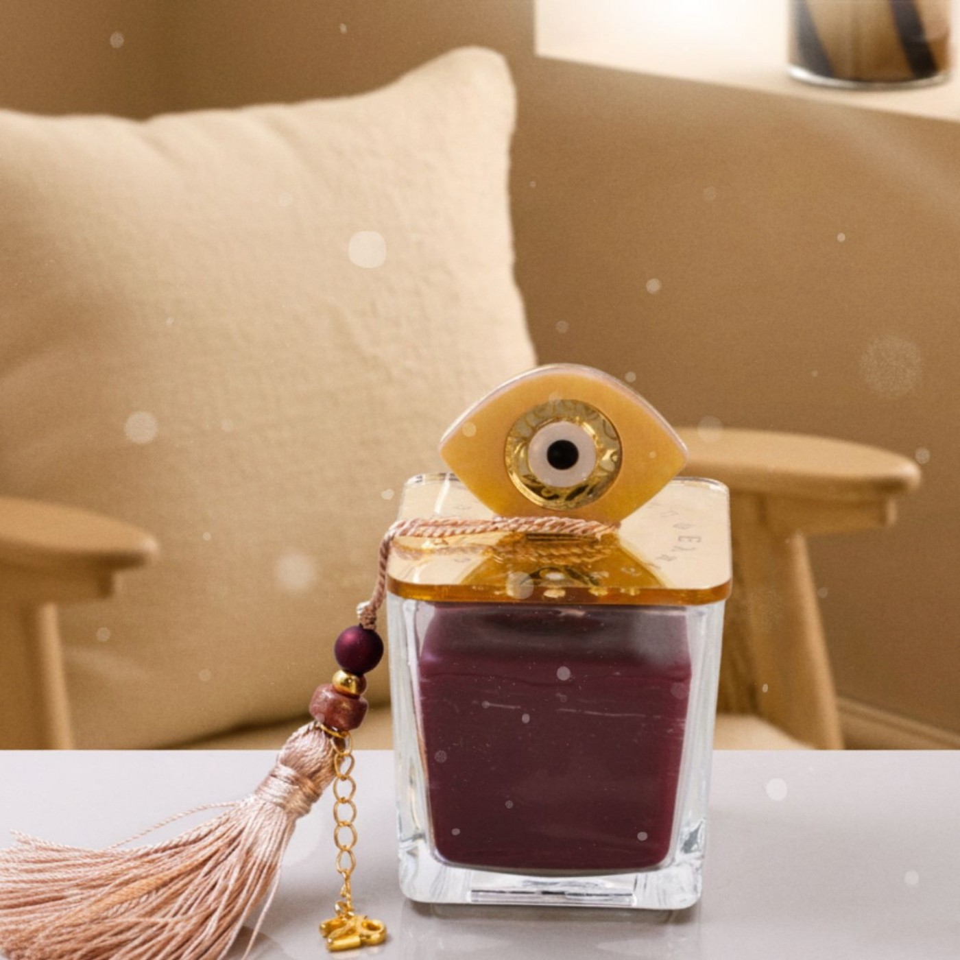 Square Scented 2026 Lucky Candle with Evil Eye — Pendants & charms from Toolittle — additional view 2