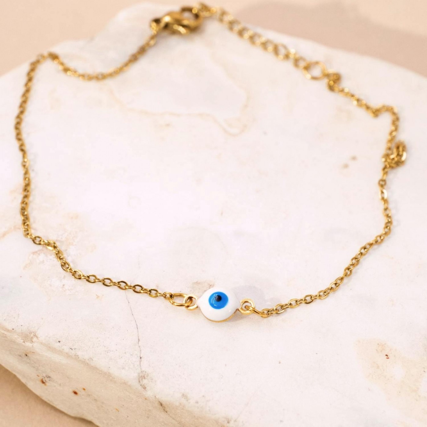 Inox Evil Eye Chain Anklet — Anklets from Toolittle — additional view 2