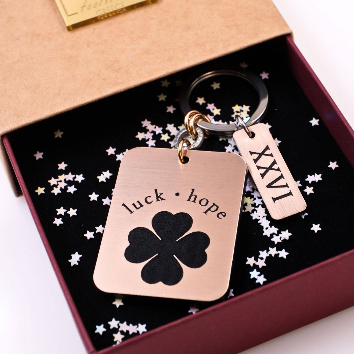 Women's 2026 Good Luck Keychain: Black Four Leaf Clover — Pendants & charms from Toolittle — additional view 2